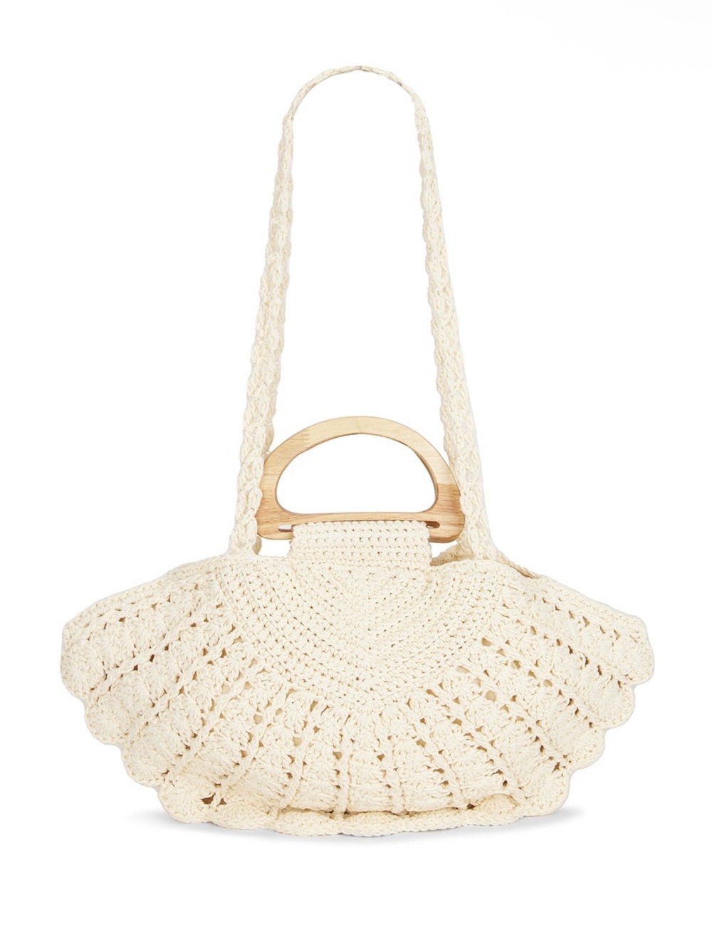 8 Other Reasons Hand Crochet Shell Clutch Bag in Ivory NWOT